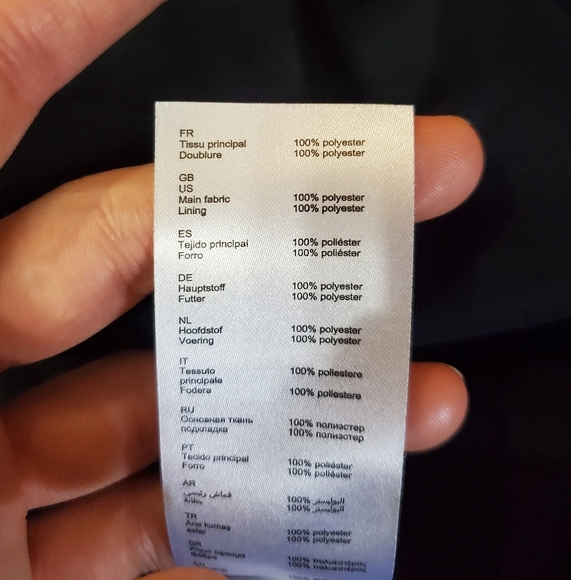 Claudie Pierlot Paris Rififi Dress. Sleeves. Navy Blue. Plumetis Dotted. 6 US. - Picture 9 of 14